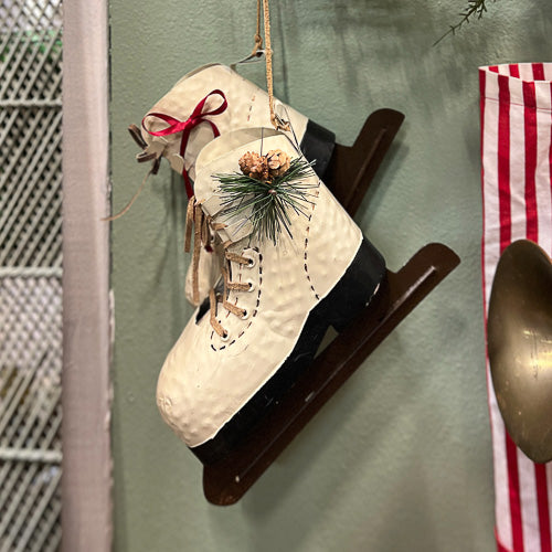 Metal Ice Skates Decor