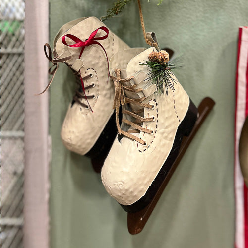 Metal Ice Skates Decor