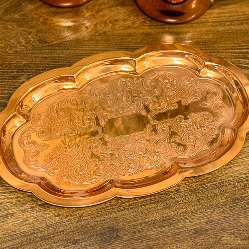 3 Piece Copper Cream & Sugar Set