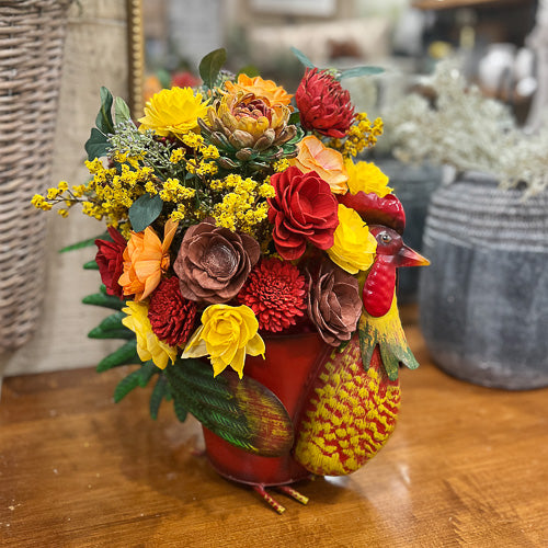 Red Rooster Floral Arrangment