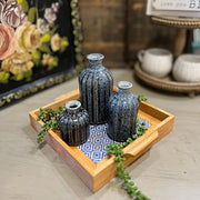 Decorative Wood & Tile Tray