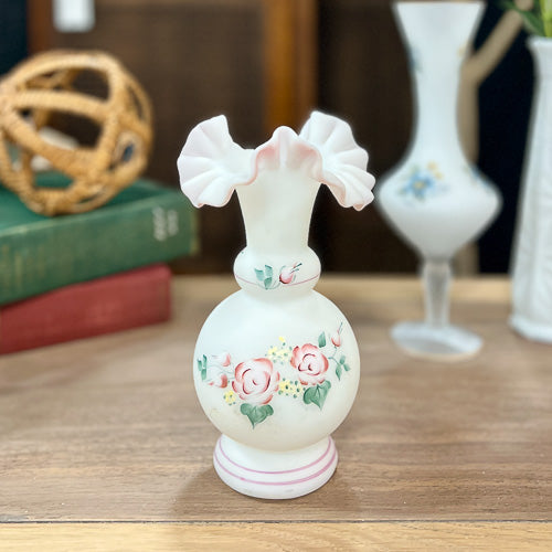 Vintage Frosted Vase