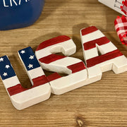 USA Letters Shelf Sitter