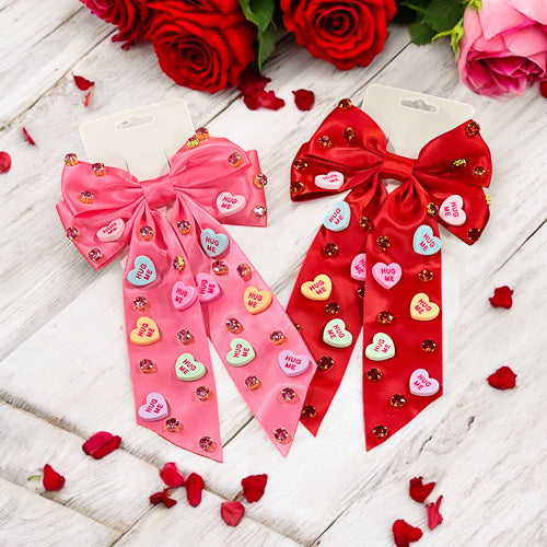 Conversation Hearts Bow