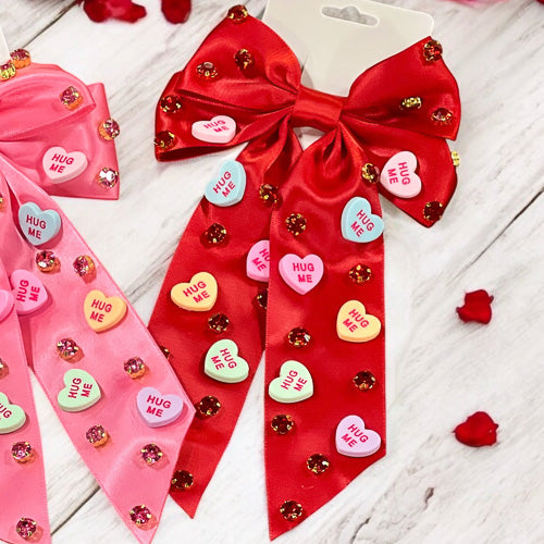 Conversation Hearts Bow