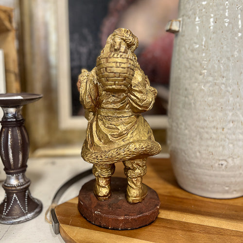 Vintage Gold Santa