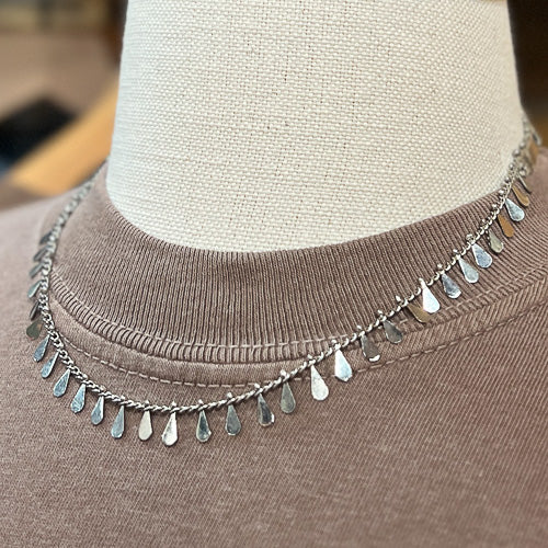 Silver Teardrops Necklace