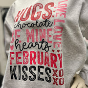 Valentine Words Sweatshirt