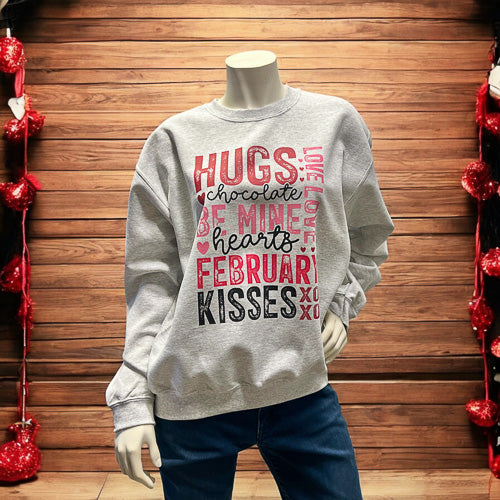 Valentine Words Sweatshirt