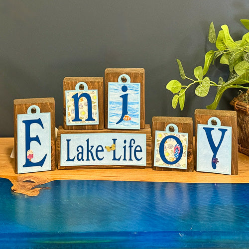 Enjoy Lake Life Block Tags