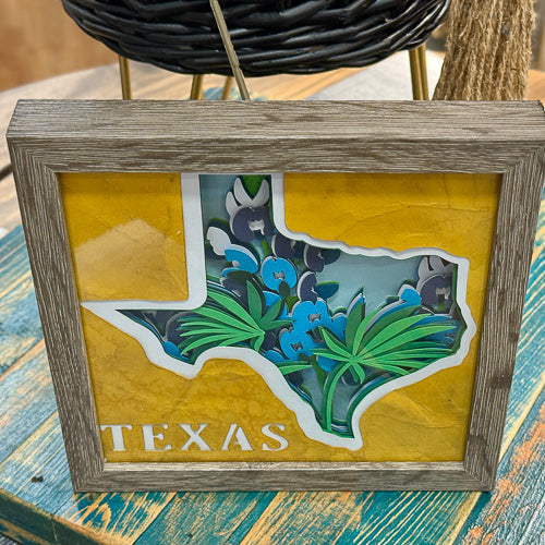Framed Texas 3D Paper Craft