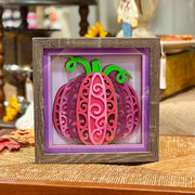 Framed Pumpkin 3D Paper Craft