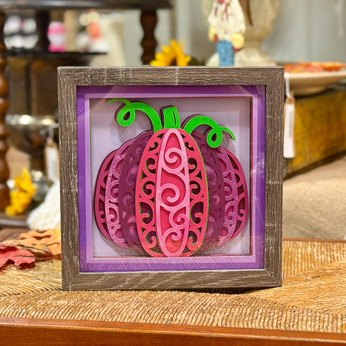 Framed Pumpkin 3D Paper Craft