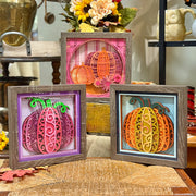 Framed Pumpkin 3D Paper Craft