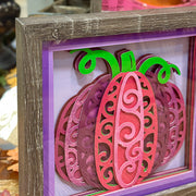 Framed Pumpkin 3D Paper Craft