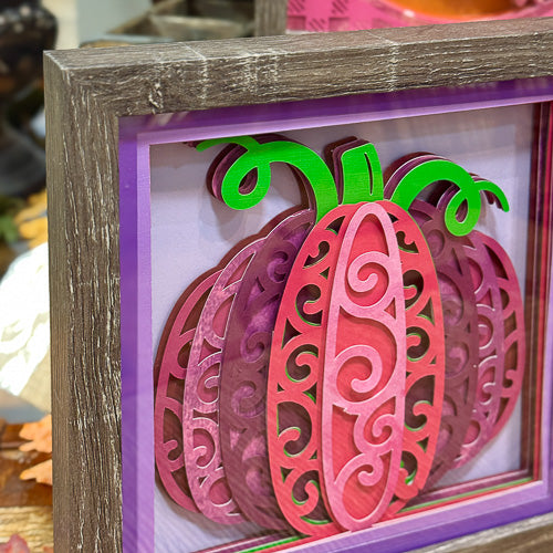Framed Pumpkin 3D Paper Craft