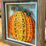 Framed Pumpkin 3D Paper Craft