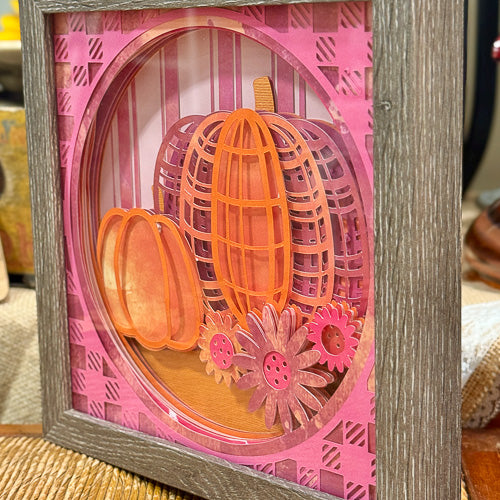 Framed Pumpkin 3D Paper Craft