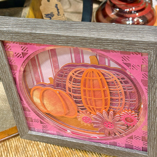 Framed Pumpkin 3D Paper Craft