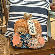 Navy Trio Pumpkin Shelf Sitter