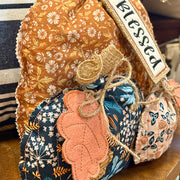 Navy Trio Pumpkin Shelf Sitter