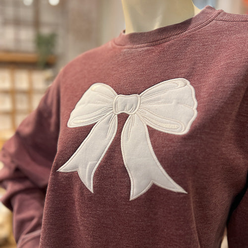 Wine Bow Sweatshirt