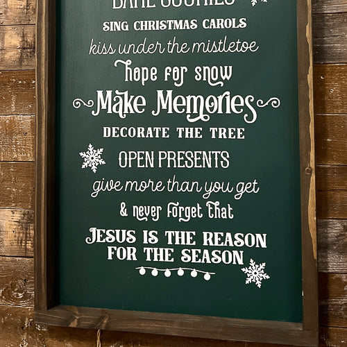 Christmas Rules Sign