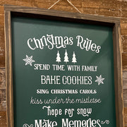 Christmas Rules Sign