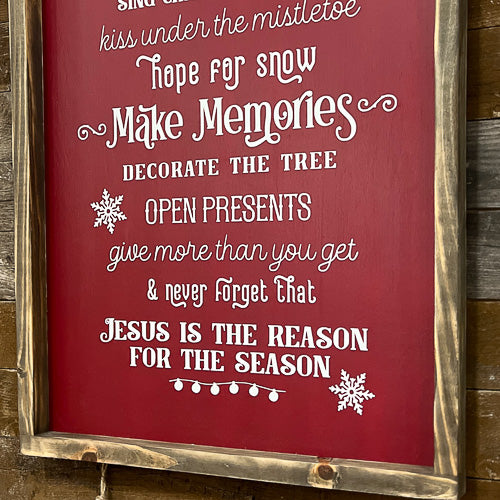 Christmas Rules Sign