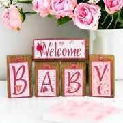 Welcome Baby Block Tags