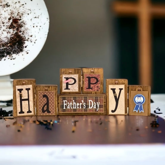 Happy Father's Day Block Tags