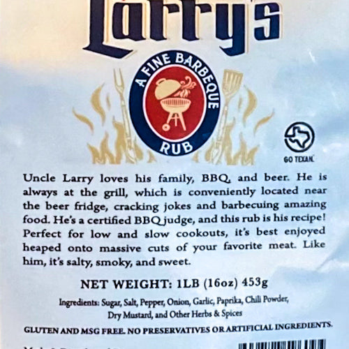 Uncle Larry's 16oz Fine BBQ Rub
