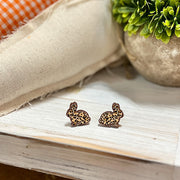 Wild Leopard Bunny Earrings