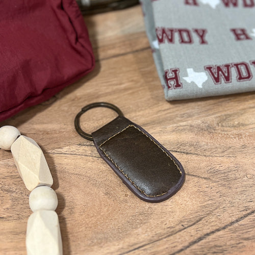 Howdy Leather Keychain