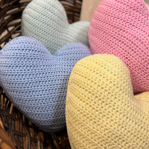 crochet heart pillow pattern