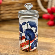 American Flowers Decoupaged Jar