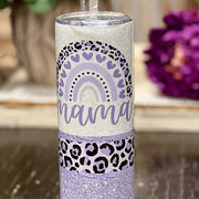 Momma Bear purple white Ombre Glitter Stainless steel tumbler. –  Backwood-Designs-La