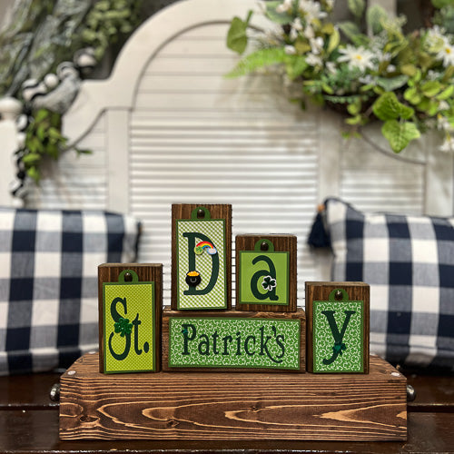 St. Patrick's Day Block Tags