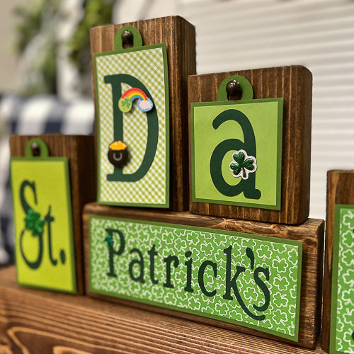 St. Patrick's Day Block Tags