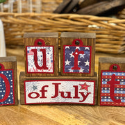 Fourth of July Themed Block Tags