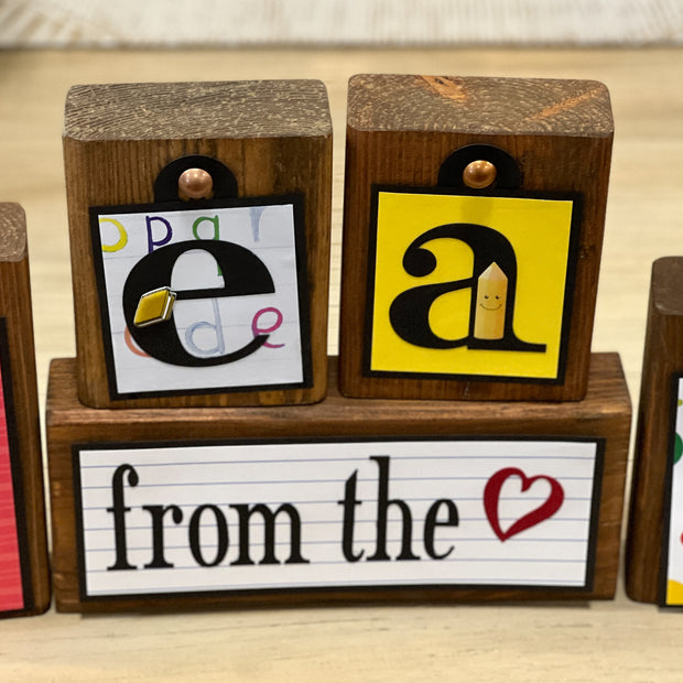Teach from the Heart Block Tags