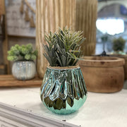 Metallic Green Vase
