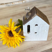 Wood House Flower Vase