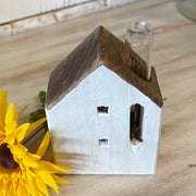 Wood House Flower Vase